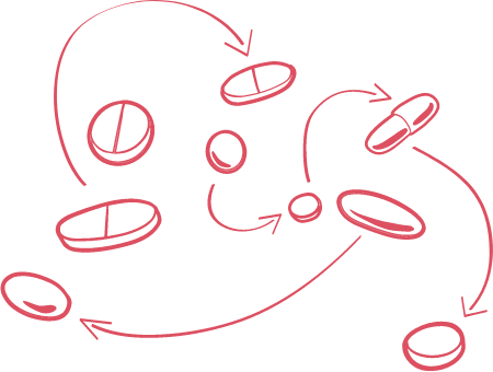 Graphic illustrating multiple medications